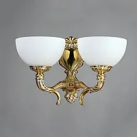 Бра  TOLEDO 02155/2 WP AMBIENTE by BRIZZI белый 2 лампы, основание бронзовое в стиле классический 