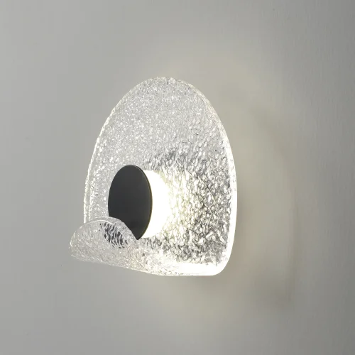 Бра LED WAVE AP6W LED TRANSPARENT Crystal Lux прозрачный на 1 лампу, основание чёрное в стиле современный фото 3