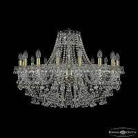 Люстра подвесная 1409/16/300 Pa Bohemia Ivele Crystal без плафона на 16 ламп, основание бронзовое в стиле классика sp