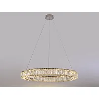 Светильник подвесной LED 8261/S chrome Newport прозрачный на 1 лампу, основание хром в стиле современный кольца
