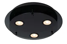 Светильник потолочный Okno 79181/13/30 Lucide чёрный 3 лампы, основание чёрное в стиле современный 
