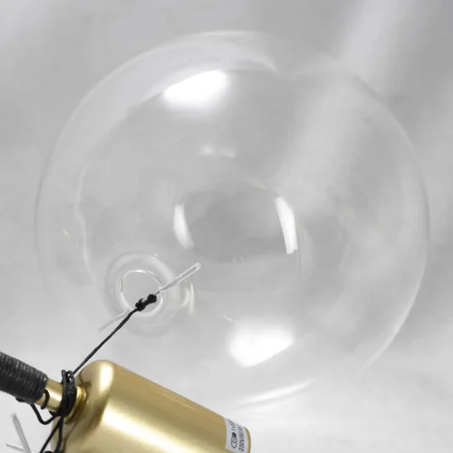 Светильник подвесной LSP-8171 Lussole прозрачный 4 лампы, основание золотое в стиле современный шар фото 4