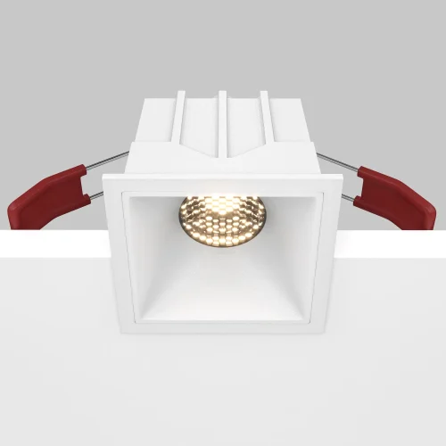 Светильник точечный Alfa LED DL043-01-10W3K-D-SQ-W Maytoni белый на 1 лампу, основание белое в стиле современный фото 8