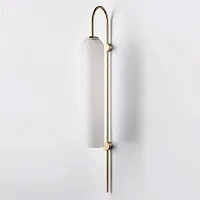 Настенное бра VIAN WALL 141129-26 ImperiumLoft белый на 1 лампу, основание золотое в стиле современный 