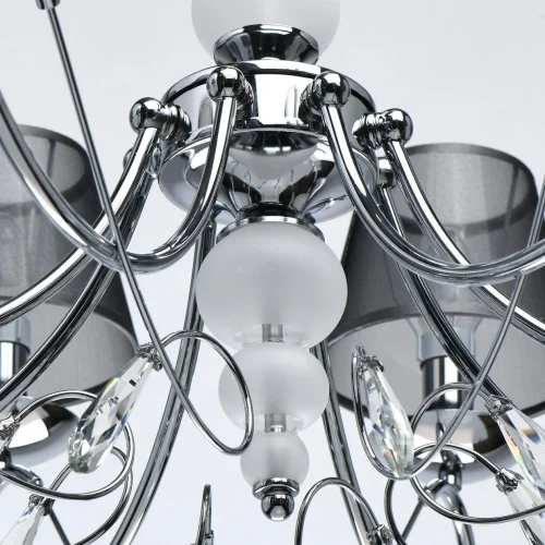 Люстра подвесная Федерика 684012108 MW-Light чёрная на 8 ламп, основание хром в стиле классический  фото 9