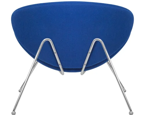 Кресло дизайнерское 72-LMO EMILY, цвет сиденья синий (AF6), цвет основания хромированная сталь Dobrin, синий/винил, ножки/металл/хром, размеры - ****810*780 фото 5