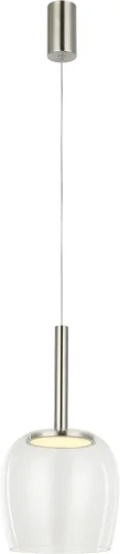 Светильник подвесной LED Luxori 4026/11/01P Stilfort прозрачный на 1 лампу, основание никель в стиле современный 