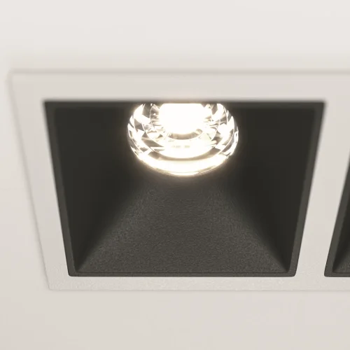Светильник точечный Alfa LED DL043-02-10W4K-SQ-WB Maytoni белый чёрный на 2 лампы, основание чёрное белое в стиле современный фото 14