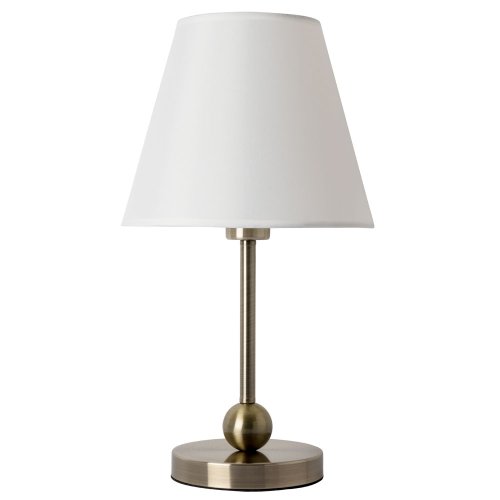 Настольная лампа Elba A2581LT-1AB Arte Lamp белая 1 лампа, основание античное бронза металл в стиле современный 