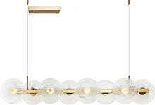 Светильник подвесной LED Sportu 4012/05/08PL Stilfort прозрачный на 1 лампу, основание бронзовое в стиле современный линейный