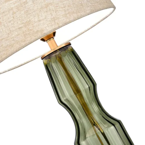 Настольная лампа Saya SL1005.904.01 ST-Luce серая 1 лампа, основание зелёное латунь стекло металл в стиле современный  фото 3