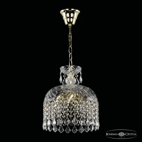 Светильник подвесной 14781/25 G Leafs Bohemia Ivele Crystal прозрачный 4 лампы, основание золотое в стиле классический leafs