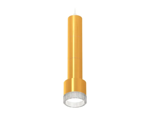 Светильник подвесной XP8121005 Ambrella light золотой 1 лампа, основание белое в стиле хай-тек 