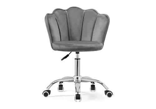 Компьютерное кресло Bud grey 15301 Woodville, серый/велюр, ножки/металл/хром, размеры - *850***550*470 фото 2