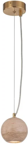 Светильник подвесной Limestone 4652-1P Favourite коричневый на 1 лампу, основание латунь в стиле современный 
