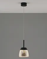 Светильник подвесной LED Eir V10875-PL Moderli прозрачный 1 лампа, основание чёрное в стиле современный 