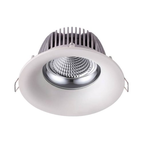 Светильник точечный LED Glok 358024 Novotech белый 1 лампа, основание белое в стиле современный 