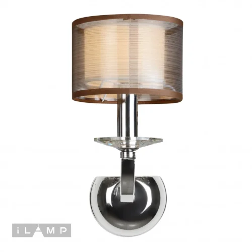Бра Mario RM16001/1W CR iLamp коричневый на 1 лампа, основание хром в стиле современный американский 