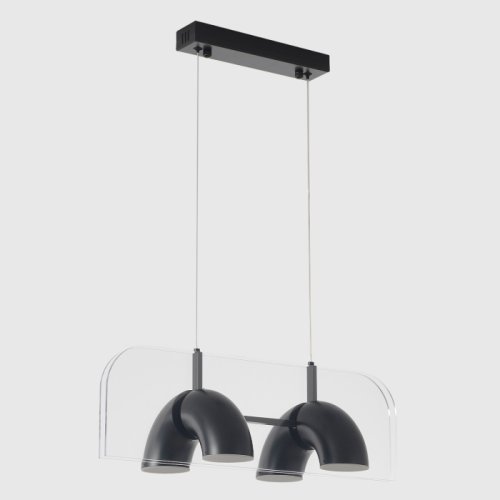Светильник подвесной ЛЕД ELEMENT SP24W LED BLACK Crystal Lux белый на 1 лампу, основание чёрное в стиле лофт линейный фото 2