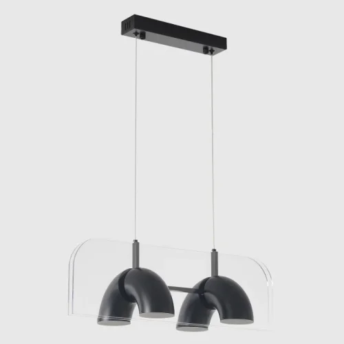 Светильник подвесной ЛЕД ELEMENT SP24W LED BLACK Crystal Lux белый на 1 лампу, основание чёрное в стиле лофт линейный фото 2