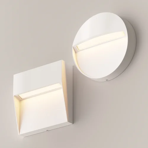 Подсветка для лестниц LED Mane O046SL-L3W3K Maytoni уличный IP54 белый на 1 лампу, плафон белый в стиле современный хай-тек LED фото 14