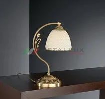 Настольная лампа P 7005 P Reccagni Angelo бежевая 1 лампа, основание античное бронза латунь металл в стиле классический 