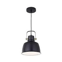 Светильник подвесной лофт Спенсер CL448113 Citilux чёрный 1 лампа, основание чёрное в стиле лофт 