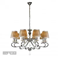 Люстра подвесная Holiday RM6116/8CR iLamp коричневая на 8 ламп, основание хром в стиле современный американский 