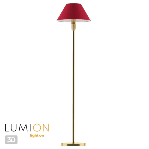 Торшер Vanessa 4514/1F Lumion  красный 1 лампа, основание латунь в стиле современный
 фото 4