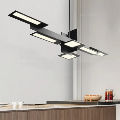 Светильник подвесной DEGAS L120 203483-23 ImperiumLoft чёрный на 6 ламп, основание чёрное в стиле современный фото 2