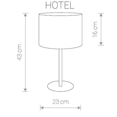 Настольная лампа Hotel 9301-NW Nowodvorski серая 1 лампа, основание хром металл в стиле современный  фото 2