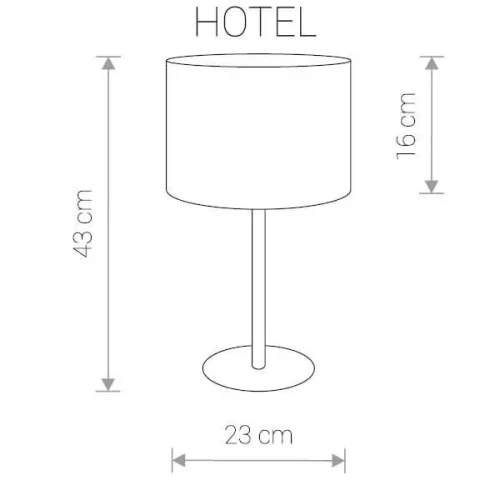 Настольная лампа Hotel 9301-NW Nowodvorski серая на 1 лампу, основание хром металл в стиле современный фото 2