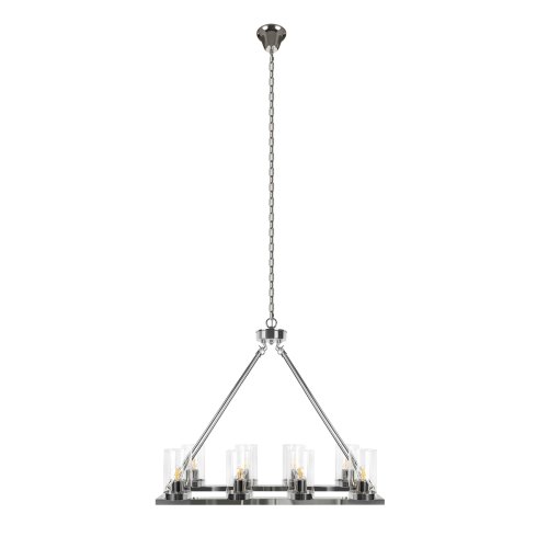 Люстра подвесная Candlelight 10437/760R LOFT IT прозрачная на 8 ламп, основание никель в стиле современный кантри замковый 