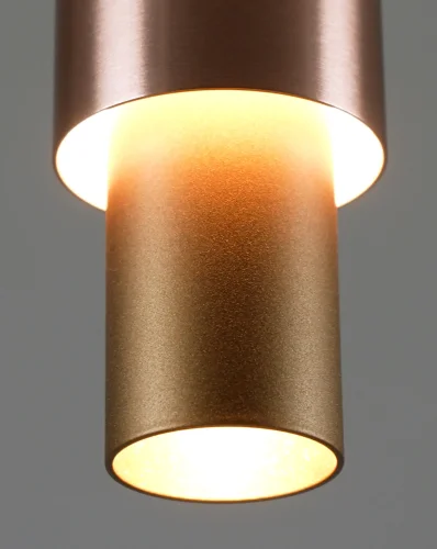 Светильник подвесной LED Elli V10882-PL Moderli коричневый золотой 1 лампа, основание коричневое в стиле современный трубочки фото 4