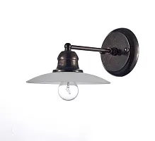 Бра лофт Taviano E 2.1.1 B Arti Lampadari белый 1 лампа, основание чёрное в стиле лофт 