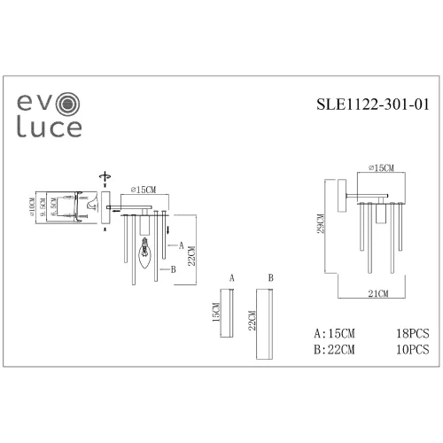 Бра Lynden SLE1122-301-01 Evoluce прозрачный на 1 лампа, основание латунь в стиле современный  фото 4