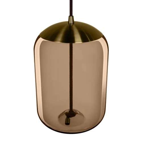 Светильник подвесной LED Knot 8135-C mini LOFT IT янтарный коричневый 1 лампа, основание латунь в стиле современный  фото 5