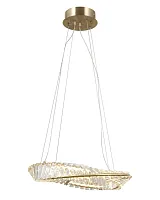 Светильник подвесной LED Asti V10722-PL Moderli прозрачный 1 лампа, основание золотое в стиле классический современный кольца