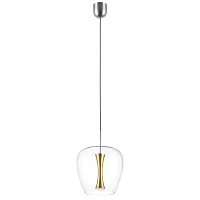 Светильник подвесной LED Cupola 804203 Lightstar прозрачный 1 лампа, основание серебряное в стиле арт-деко 