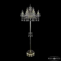 Торшер 1413T2/8+4/200-165 G Bohemia Ivele Crystal sp без плафона 12 ламп, основание золотое в стиле классический

