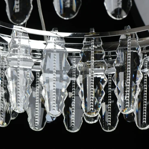 Люстра подвесная хрустальная Кларис 437013111 Chiaro прозрачная на 11 ламп, основание хром в стиле классический  фото 9