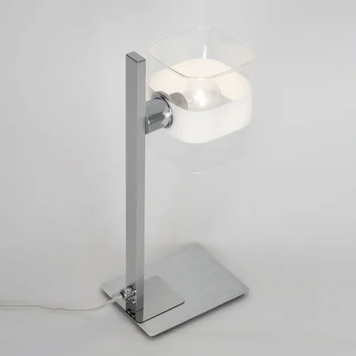 Настольная лампа Вирта CL139810 Citilux прозрачная 1 лампа, основание матовое хром металл в стиле современный  фото 5