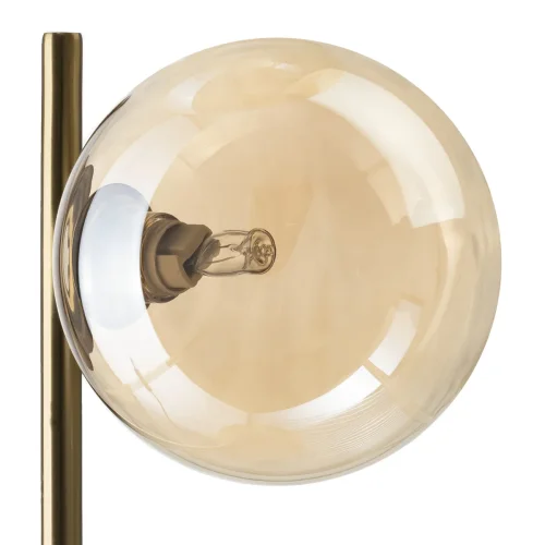 Настольная лампа Нарда CL204810 Citilux янтарная 1 лампа, основание бронзовое металл в стиле современный молекула шар фото 3