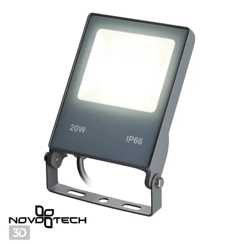 Прожектор LED Armin 358577 Novotech уличный IP66 серый 1 лампа, плафон серый в стиле хай-тек современный LED фото 3