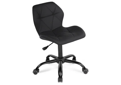Компьютерное кресло Вальд экокожа черная 464241 Woodville, чёрный/экокожа, ножки/металл/чёрный, размеры - ****470*540 фото 6