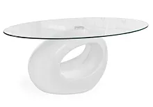 Журнальный столик Orfeo 110х60х43 white 15554 Woodville столешница прозрачная из стекло