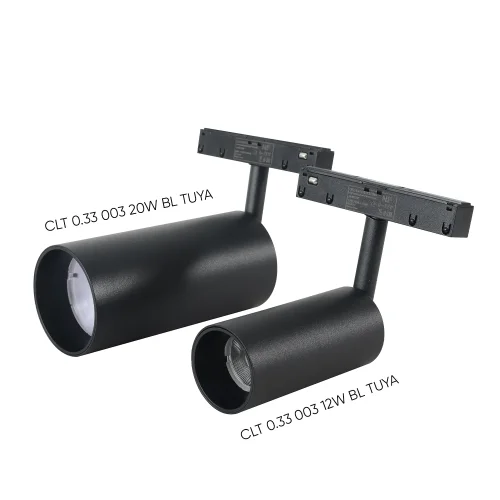 Светильник трековый магнитный CLT 0.33 003 12W BL TUYA Crystal Lux чёрный для шинопроводов серии Space Smart Home чёрный фото 6