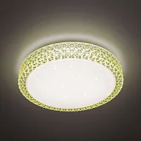 Светильник потолочный LED Кристалино CL705022 Citilux жёлтый белый 1 лампа, основание белое в стиле модерн 