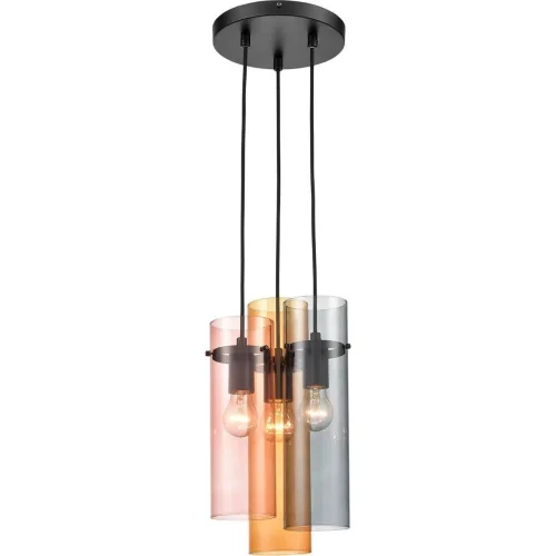 Светильник подвесной Miele VL2092P03 Vele Luce разноцветный на 3 лампы, основание чёрное в стиле современный трубочки фото 3