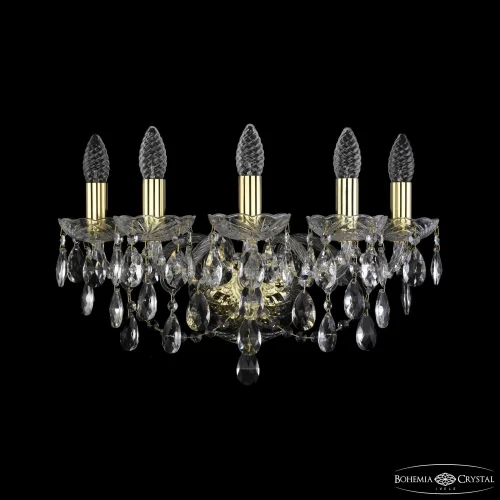 Бра 1415B/5/165 G Bohemia Ivele Crystal без плафона на 5 ламп, основание золотое в стиле классика sp
